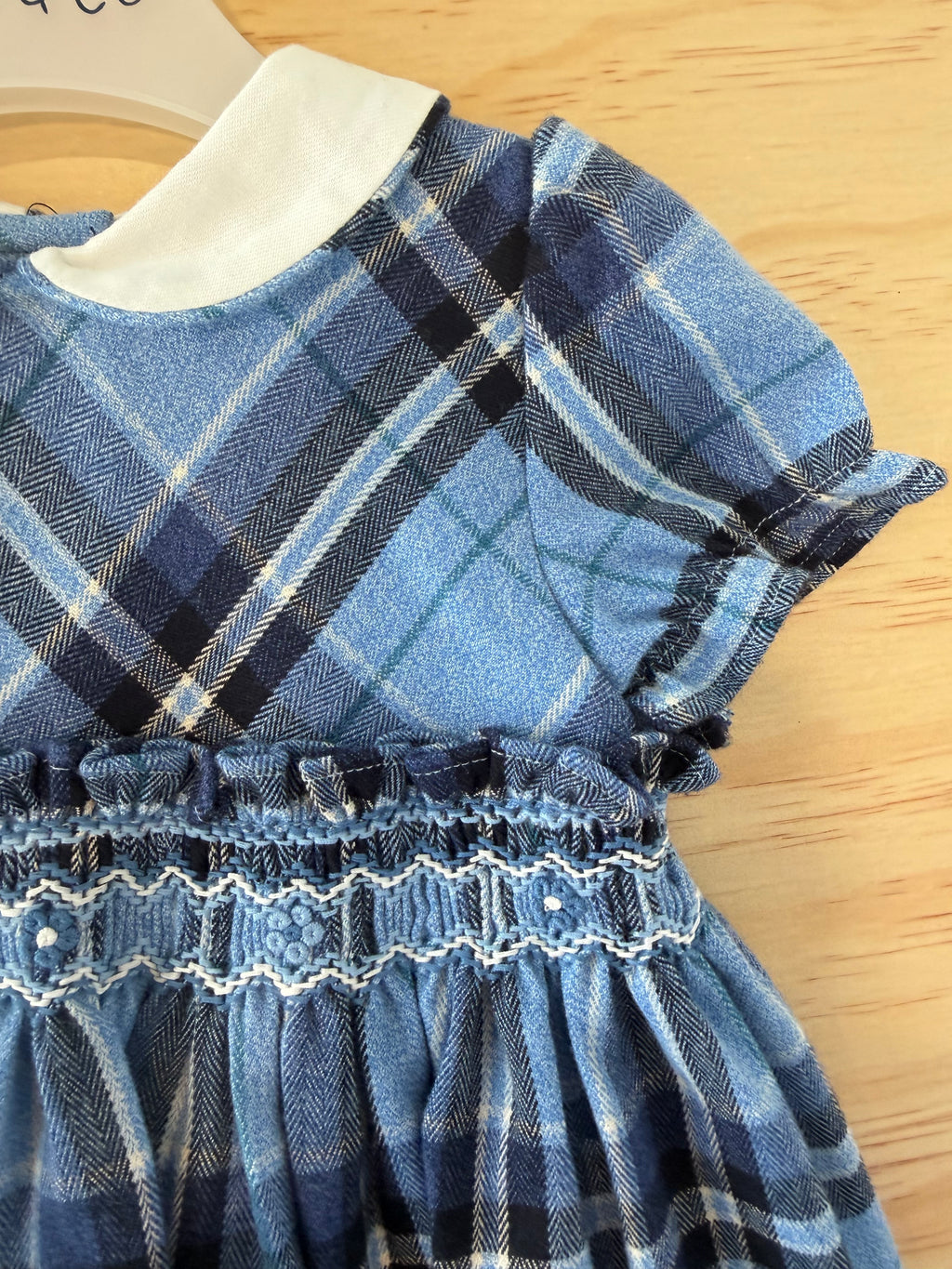 Abito tartan blu