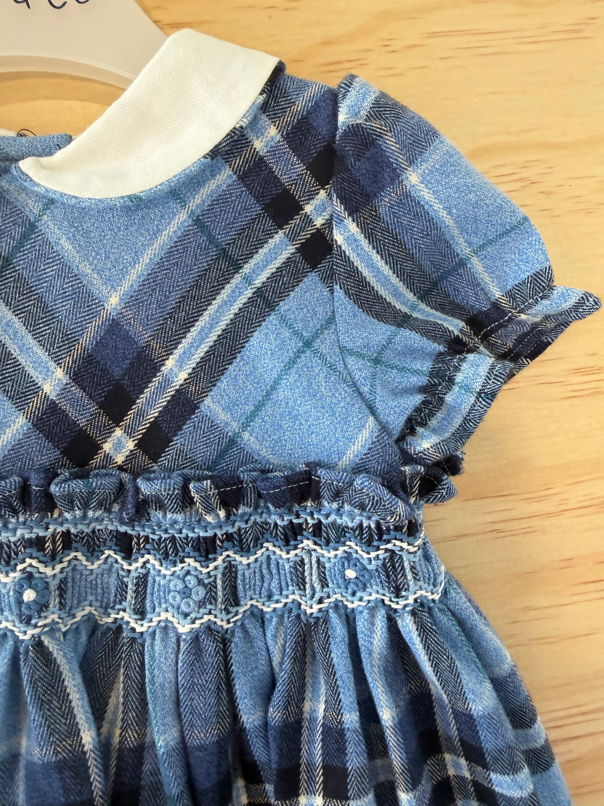 Abito tartan blu