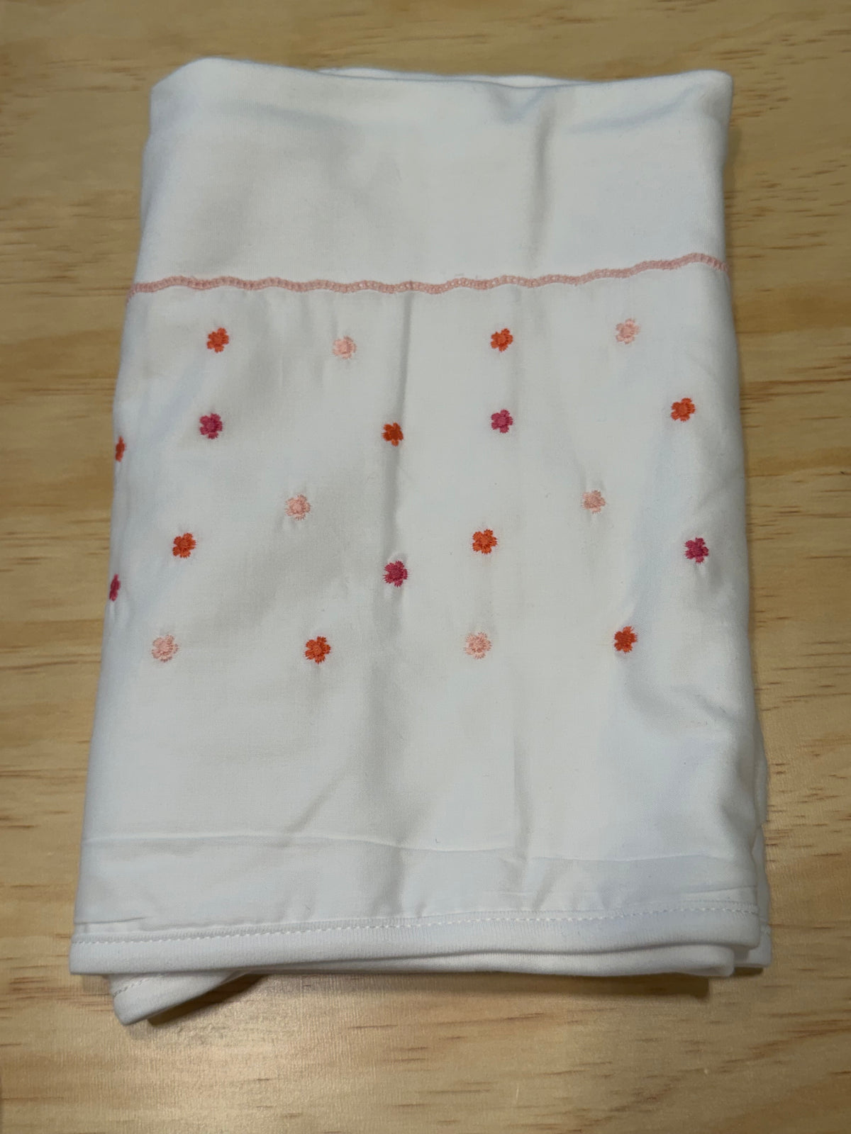 Coperta fiori rosa ed arancio