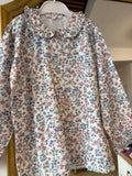 Camicia fiori e frutta bordeaux