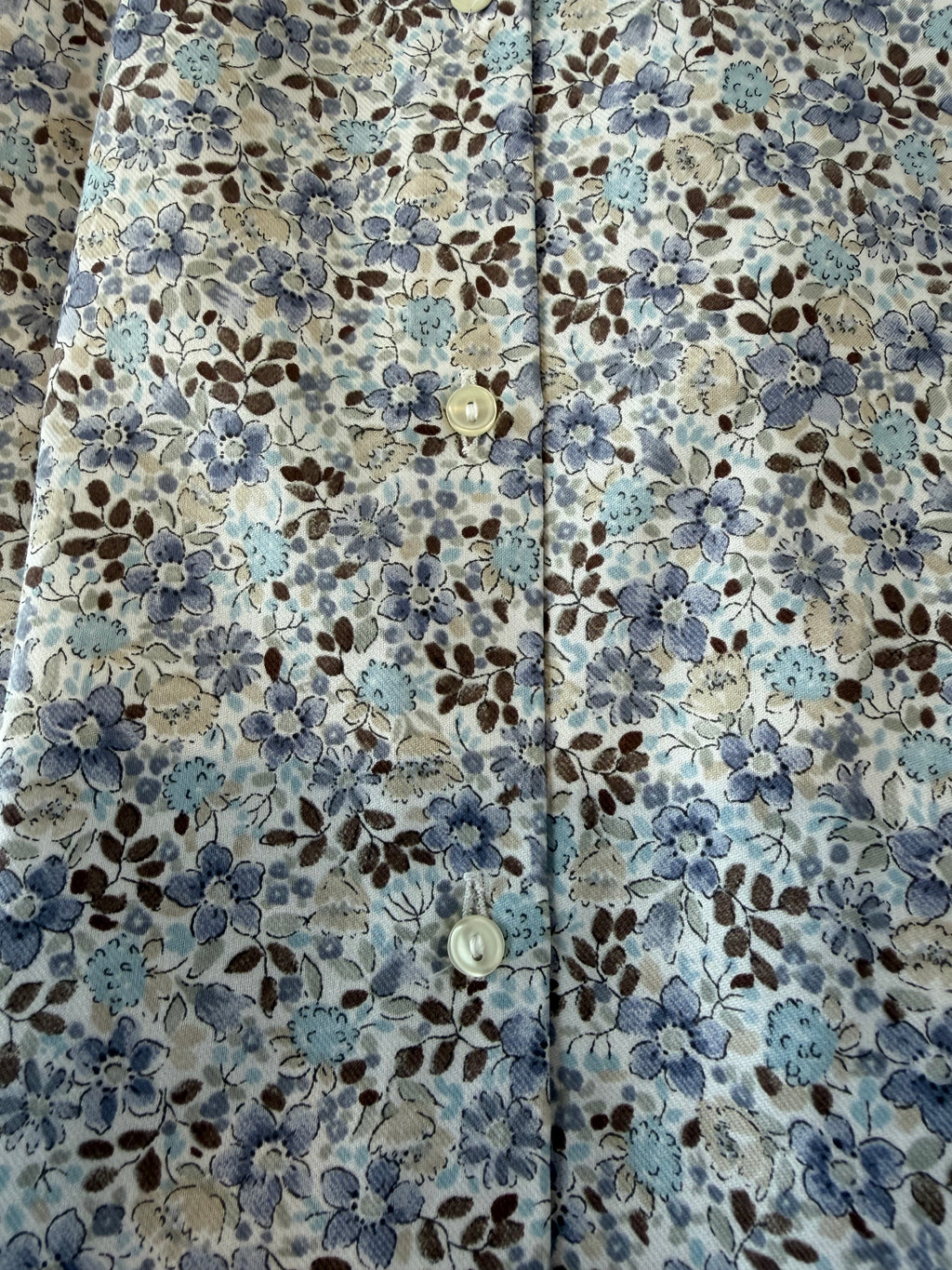 Blusa fiori blu e azzurri