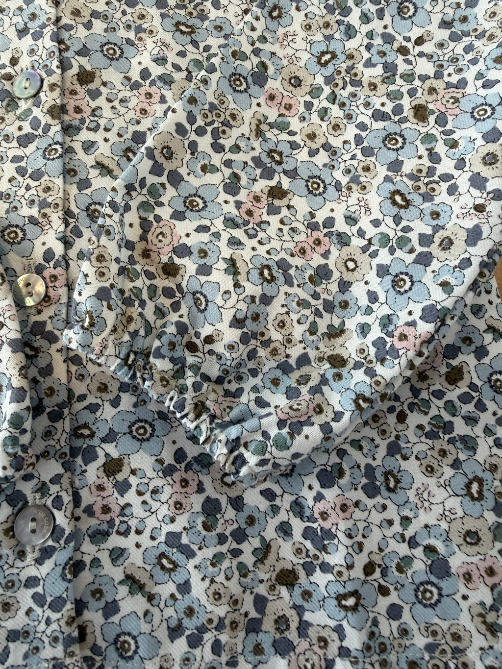 Camicia fiorellini azzurri