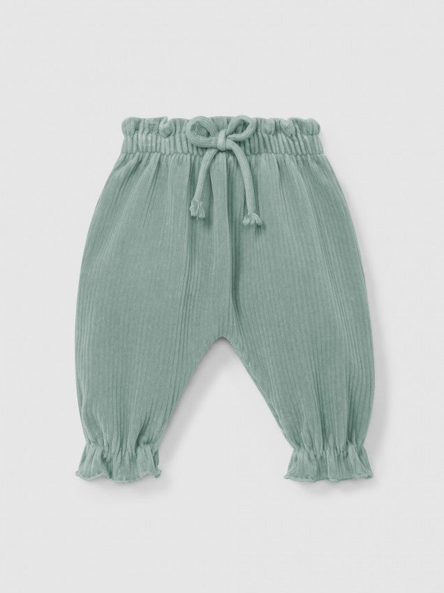 Pantalone morbito verde menta