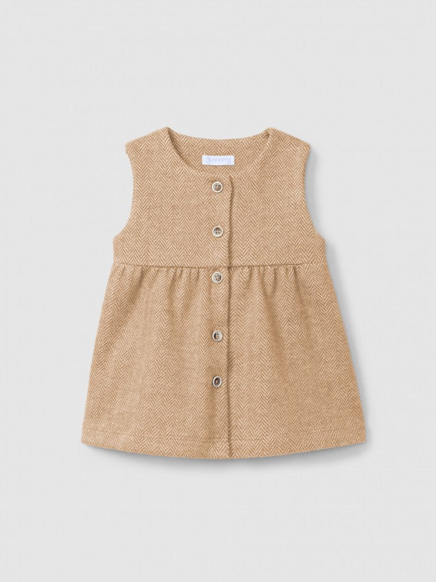 Scamiciata beige spigata