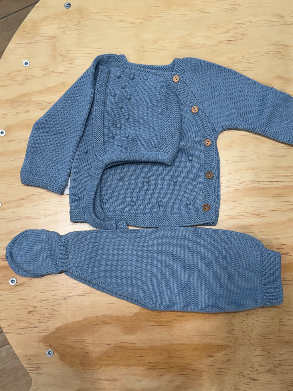Tre pezzi con cuffietta blu cobaldo