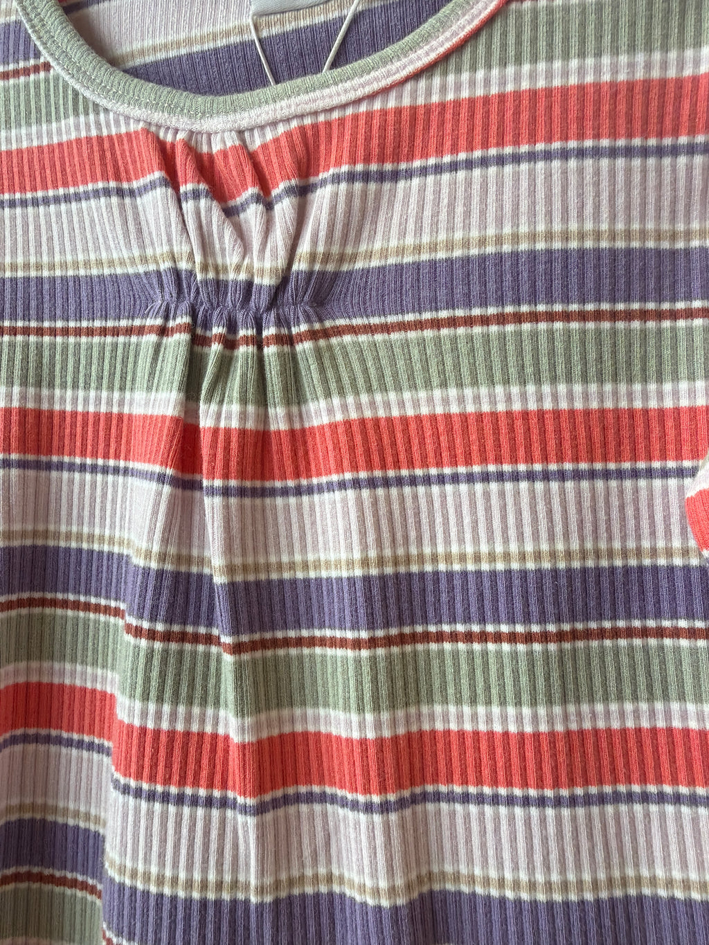 T-shirt righe rosa e malva