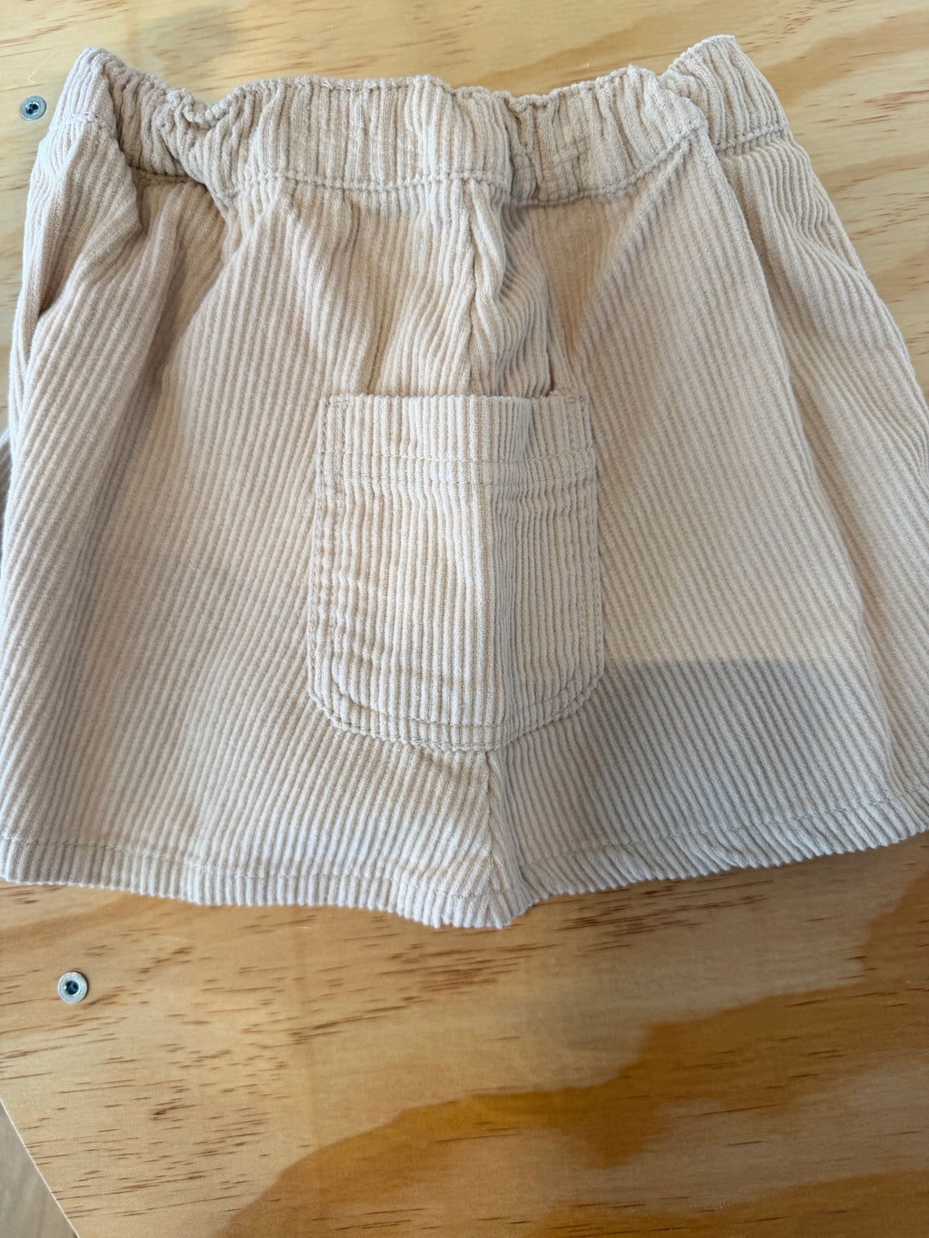 Minigonna velluto beige