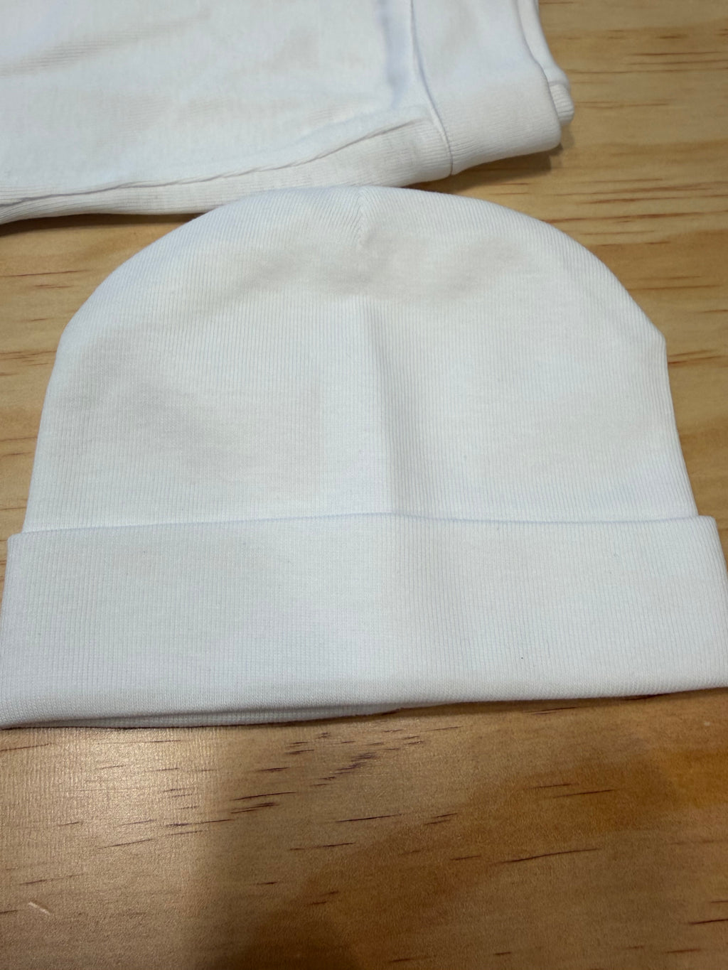 Tris in cotone per nascita con guanti bianco