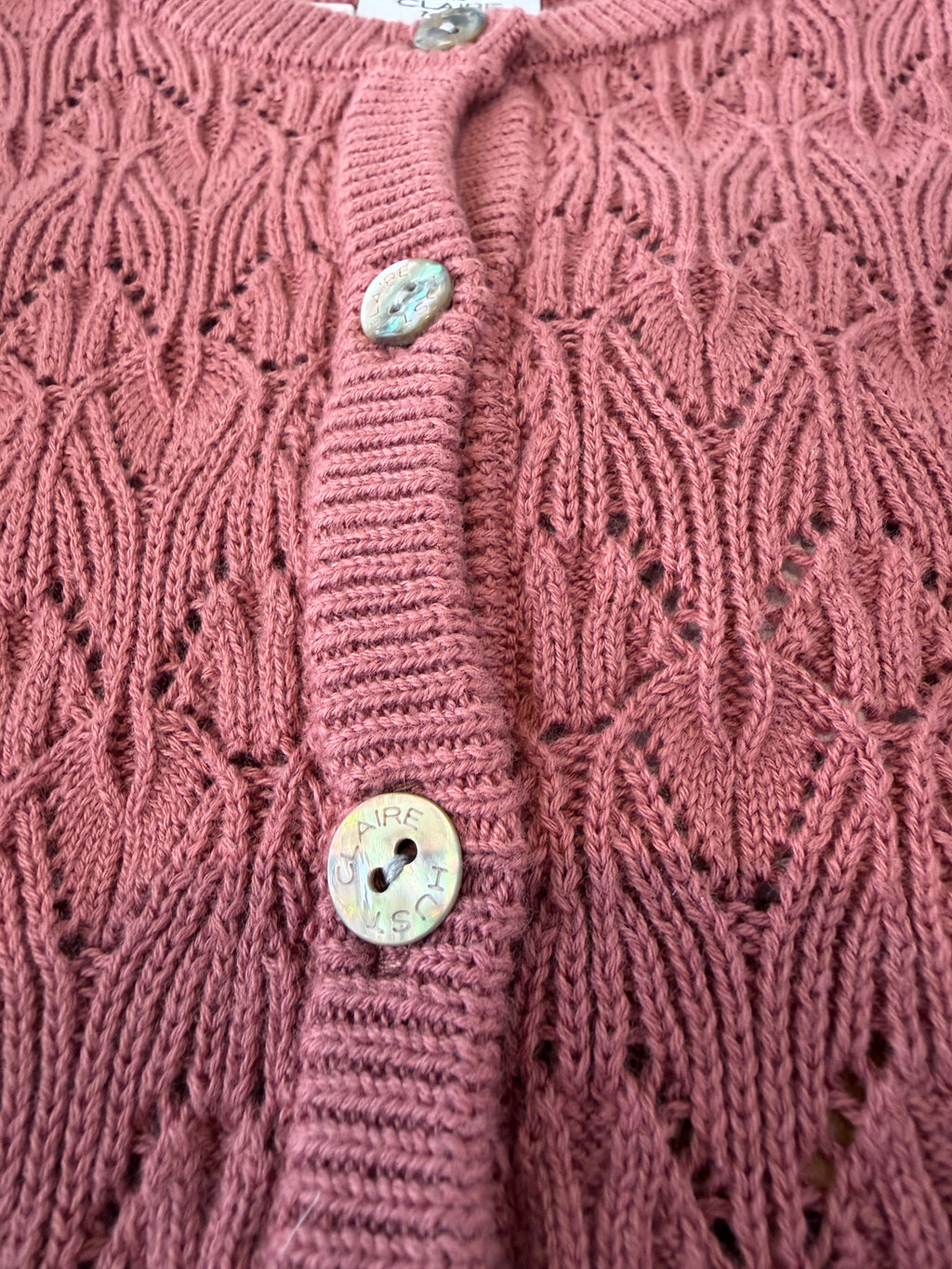 Cardigan rosa antico