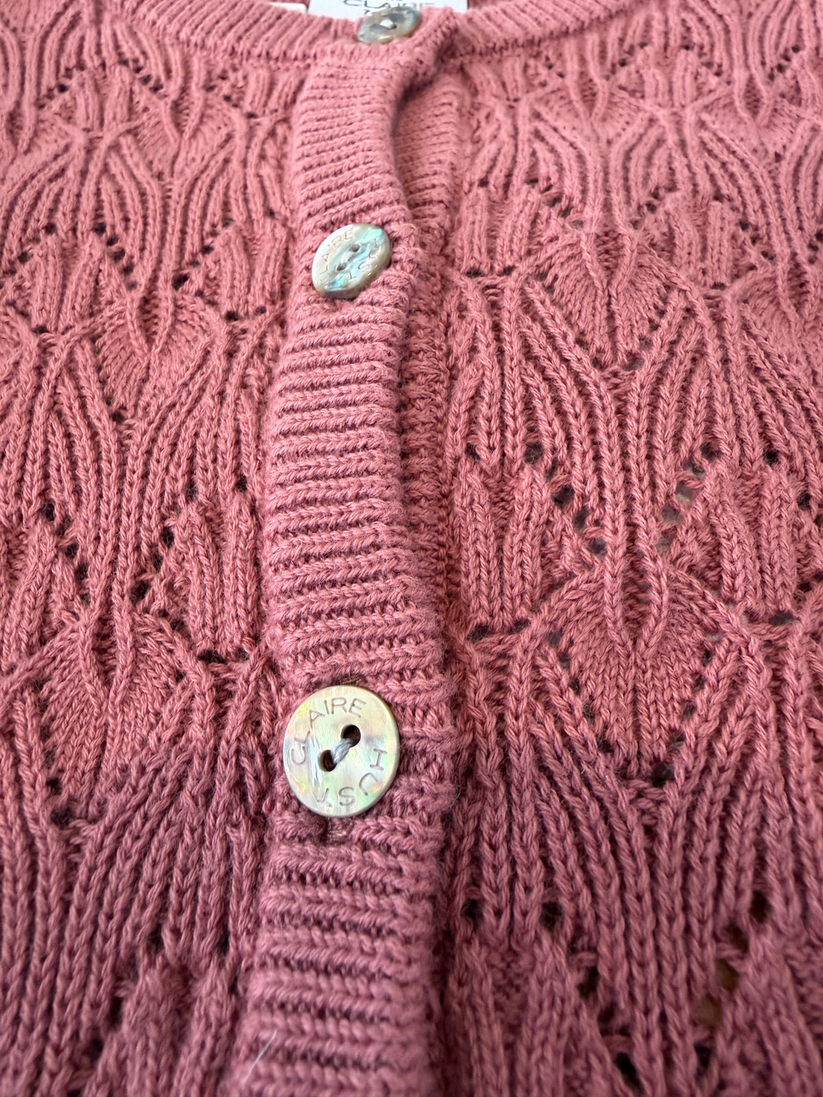 Cardigan rosa antico