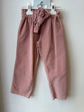 Pantalone rosa antico fiocco in vita