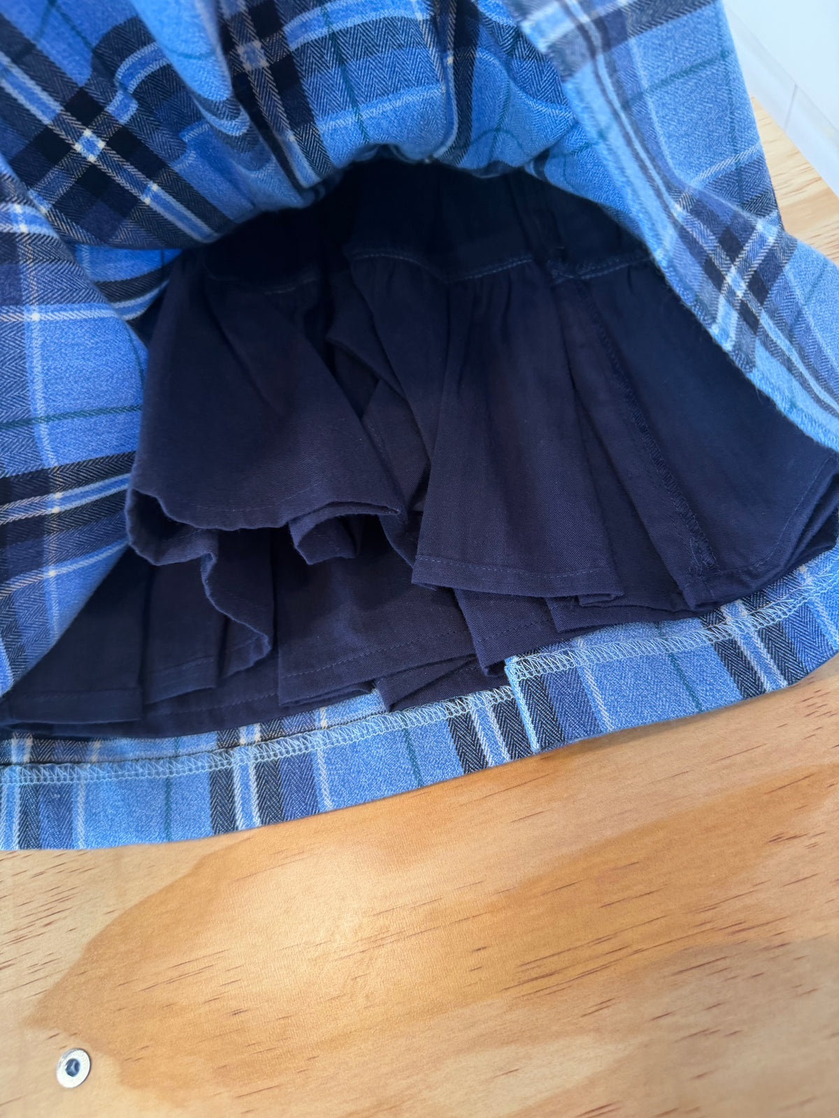 Abito tartan blu