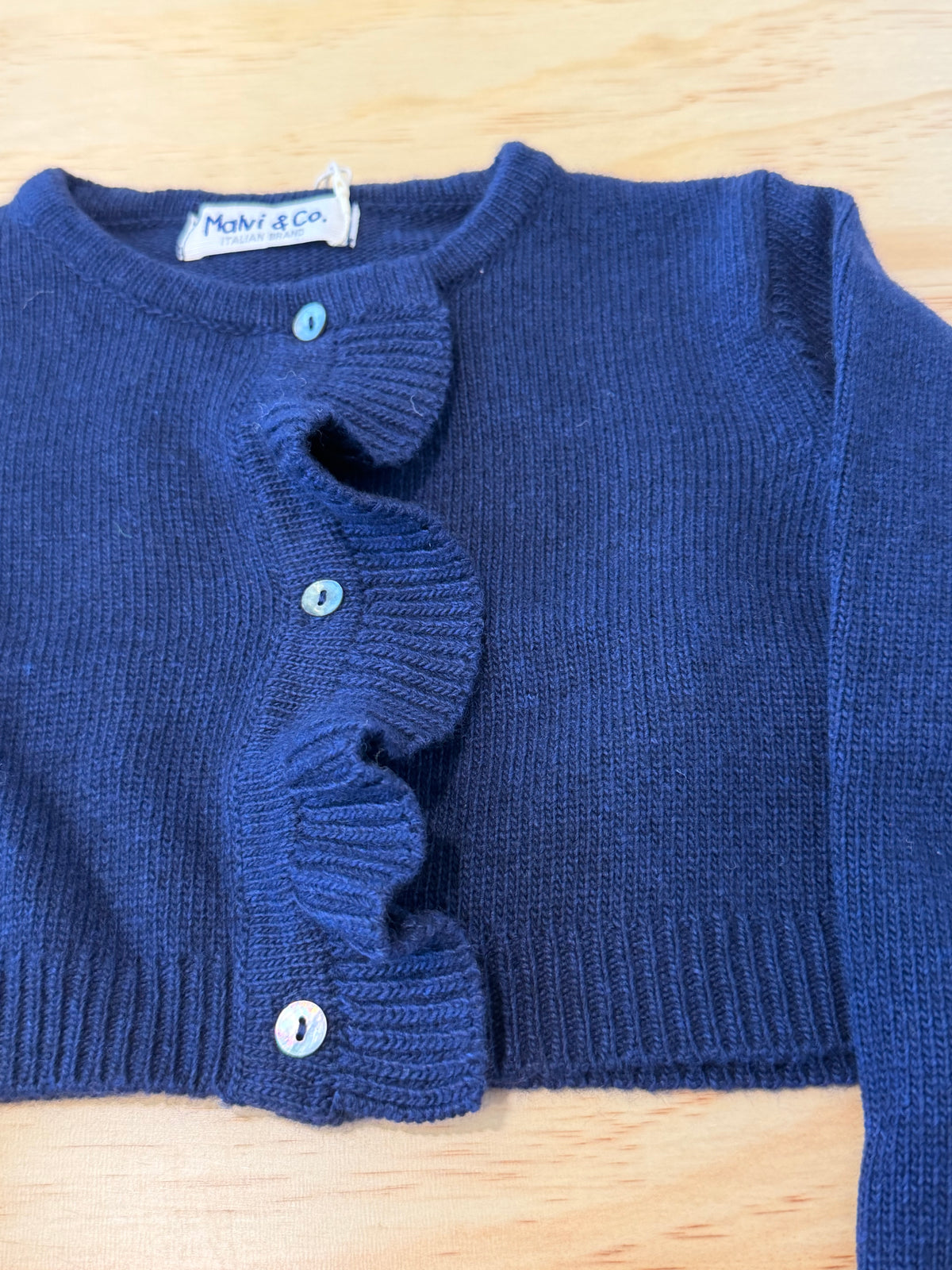 Cardigan blu notte corto bolero
