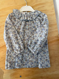 Blusa fiori blu e azzurri
