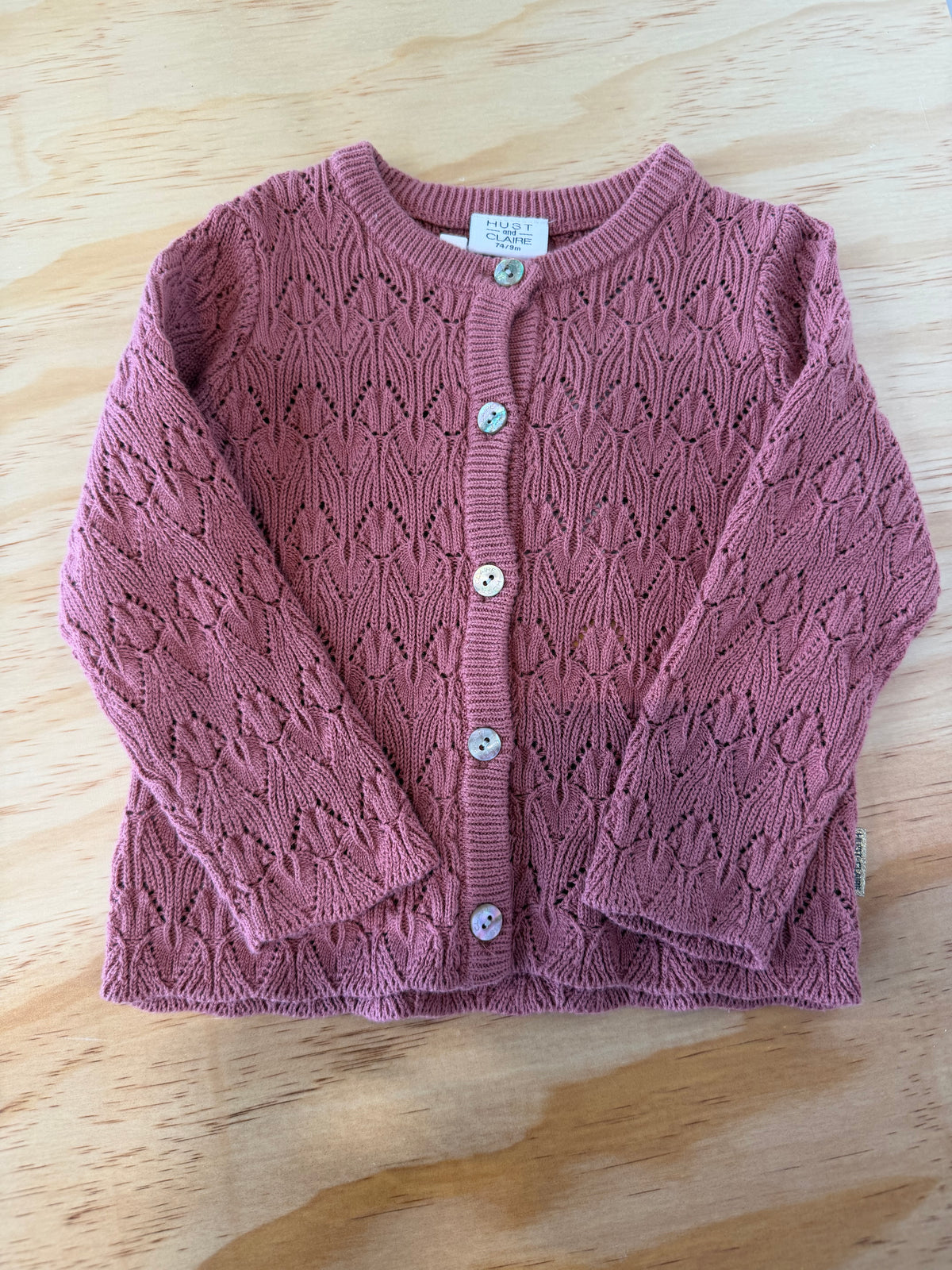 Cardigan rosa antico