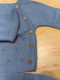 Tre pezzi con cuffietta blu cobaldo