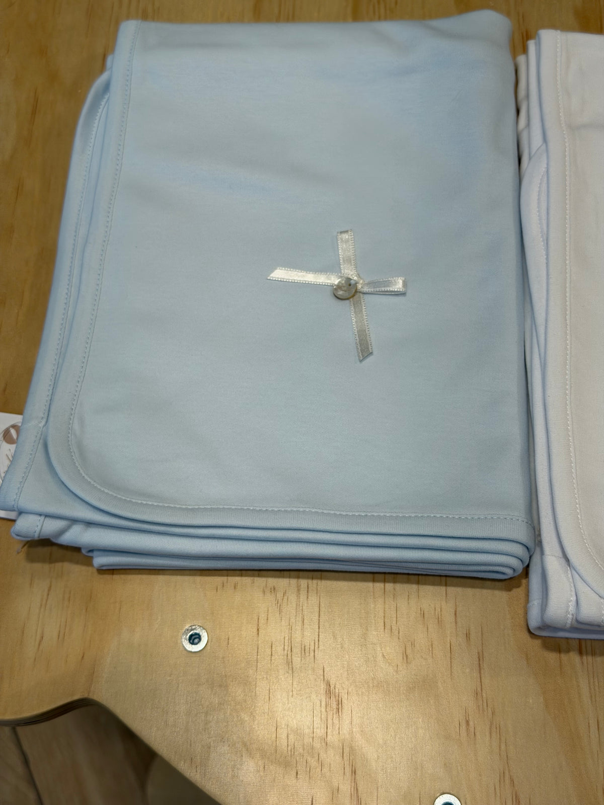 coperta in cotone azzurro