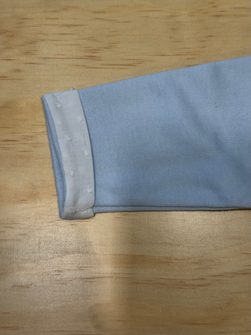 Due pezzi in caldo cotone azzurro