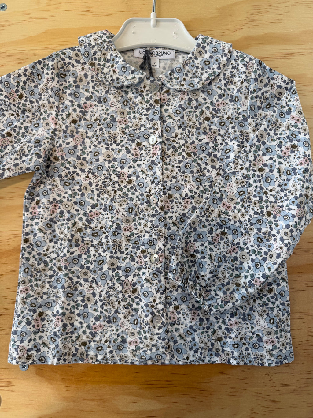 Camicia fiorellini azzurri