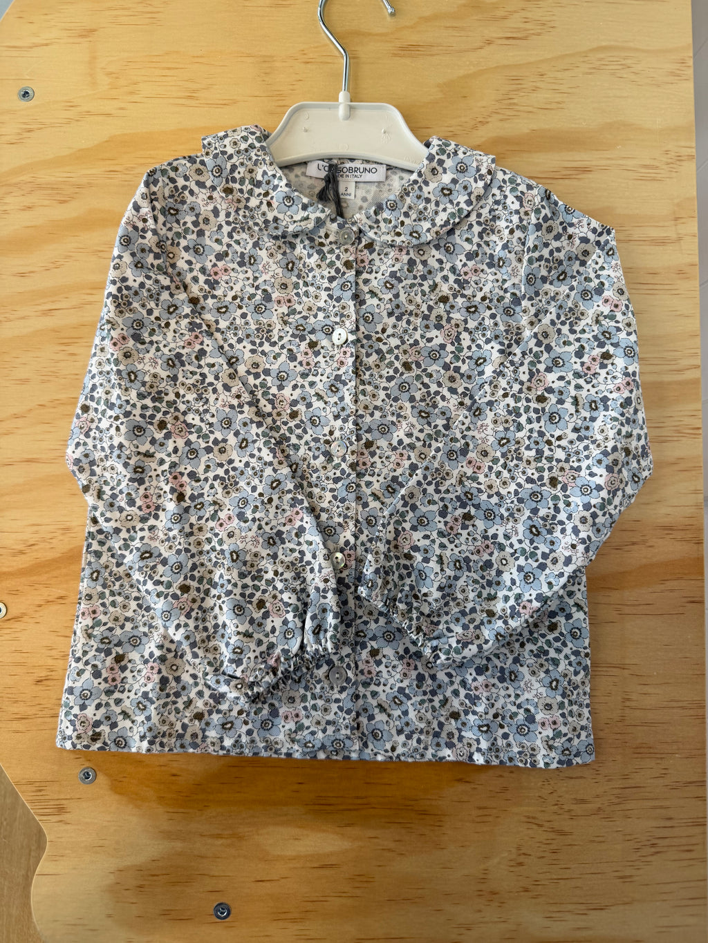 Camicia fiorellini azzurri
