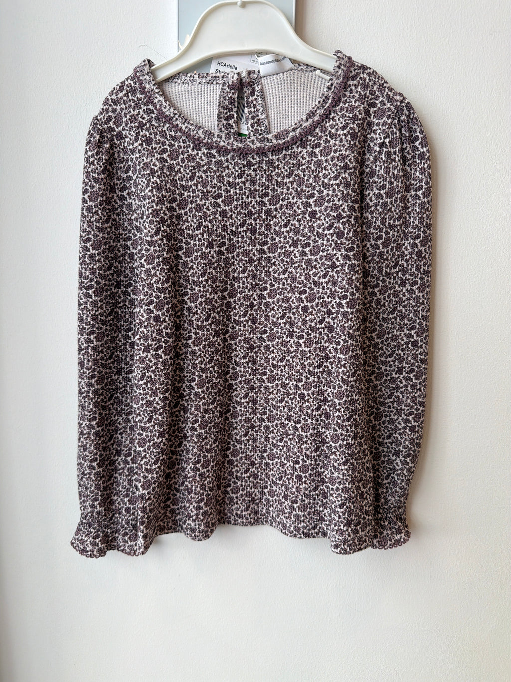 T-shirt fiorellini rosa antico