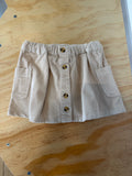 Minigonna velluto beige