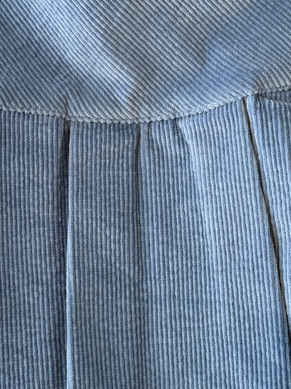 Minigonna velluto azzurra