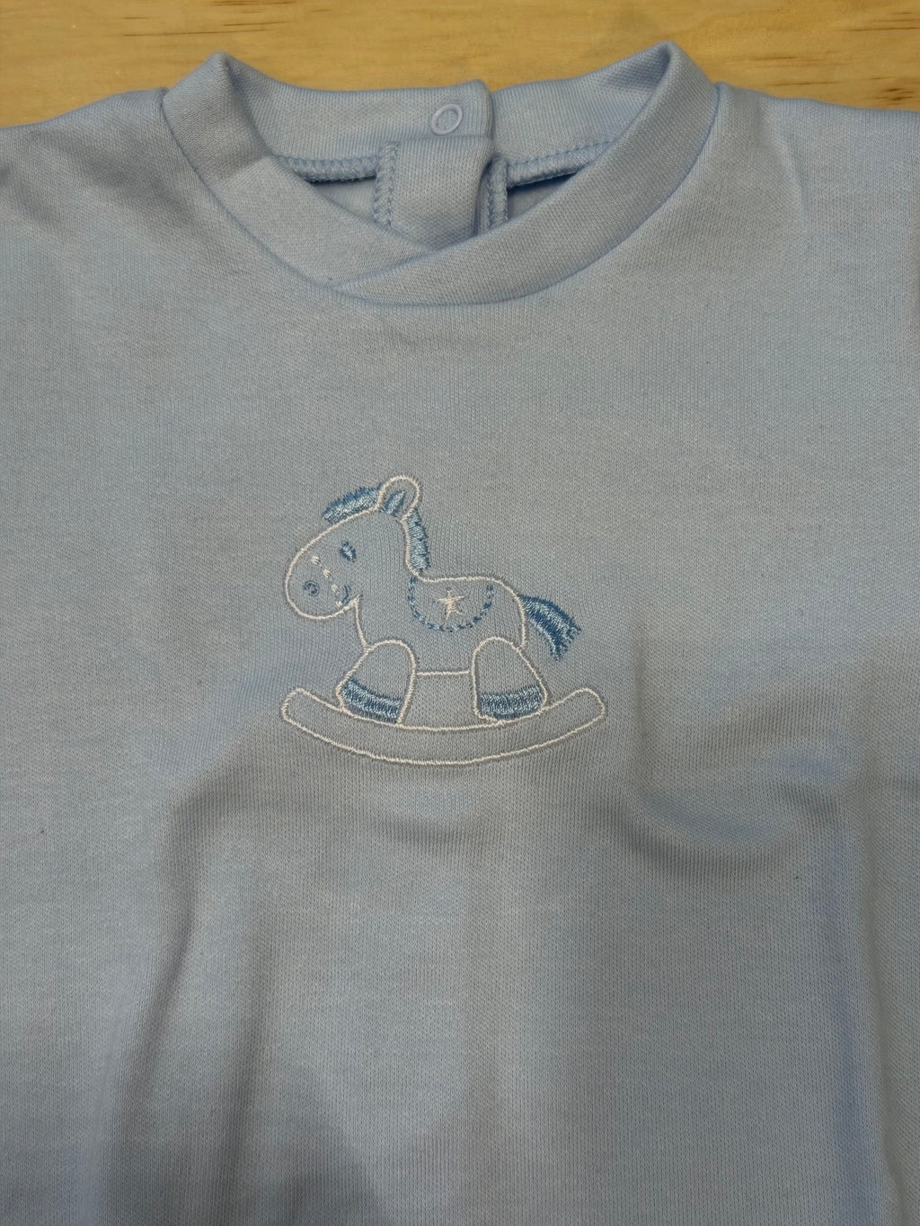 Due pezzi in caldo cotone azzurro