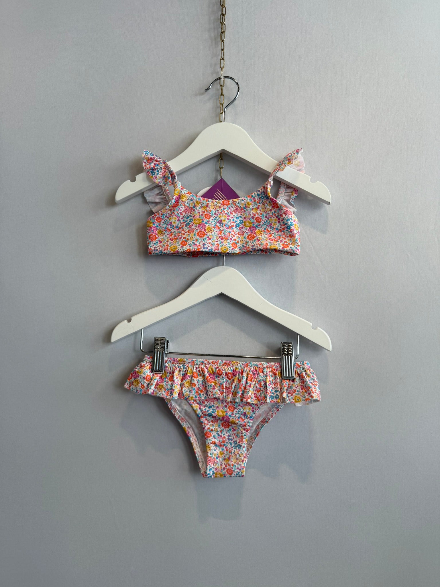 Bikini Top Rouge e Slip Balza in Liberty Emma Giallo
