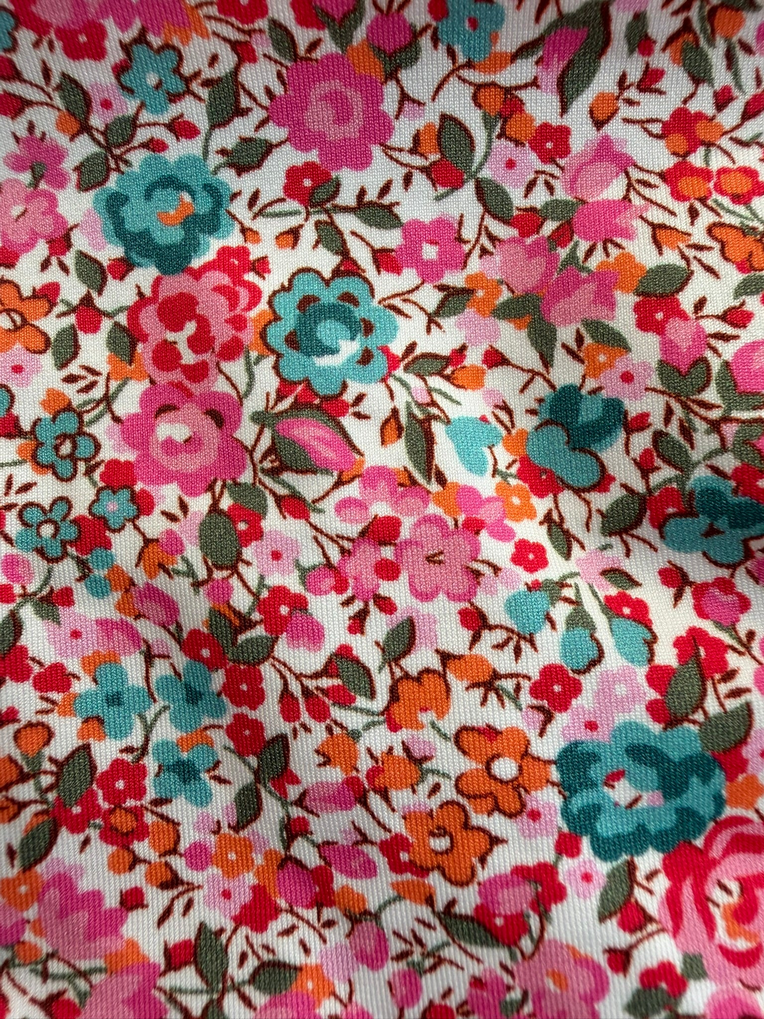 Bikini Top Rouge e Slip Girogamba in Liberty Emma Fuxia