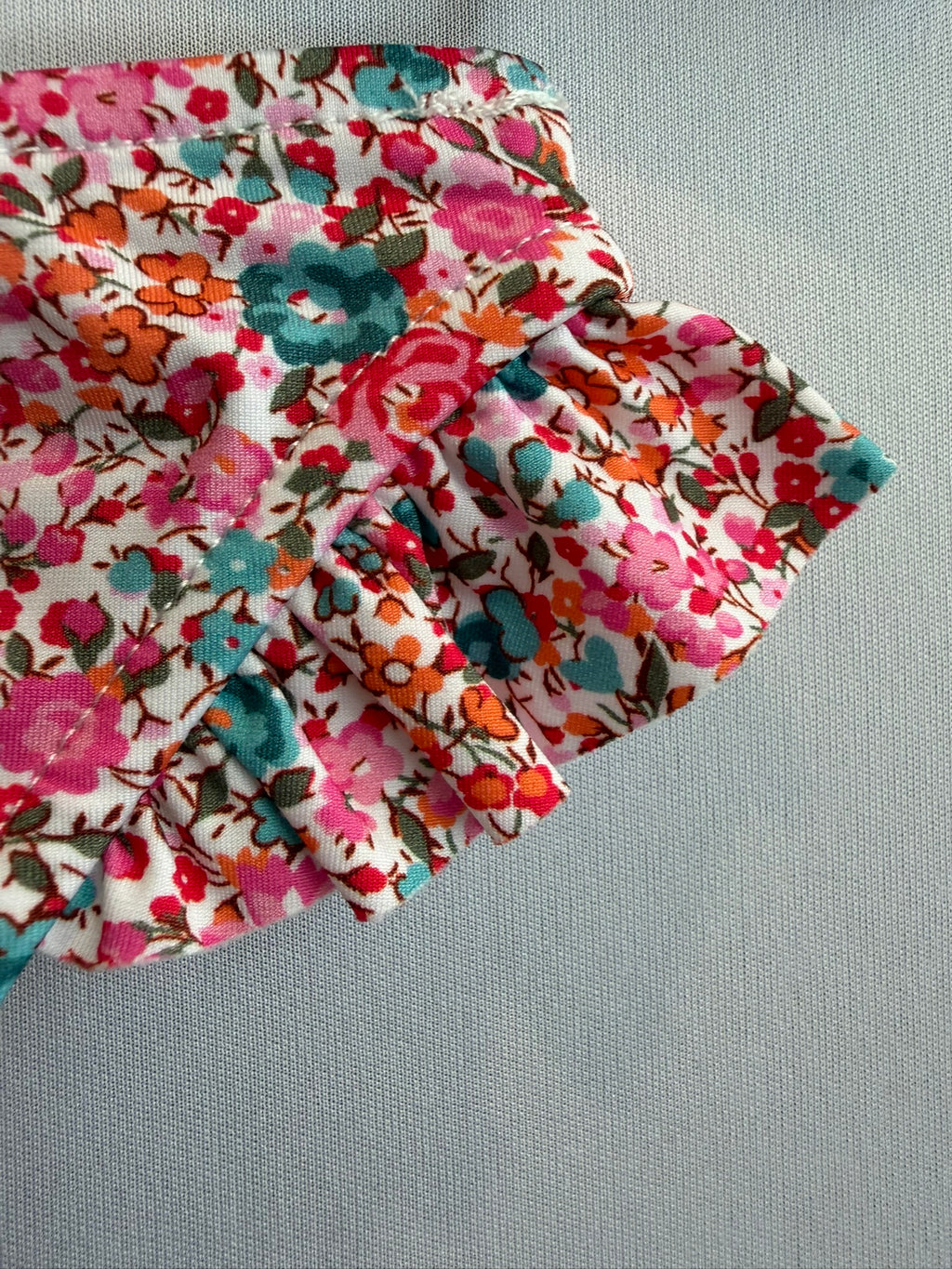 Bikini Top Rouge e Slip Girogamba in Liberty Emma Fuxia
