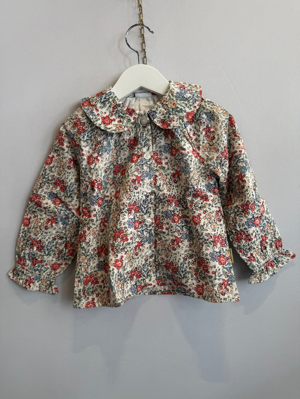 Camicia in cotone motivo floreale