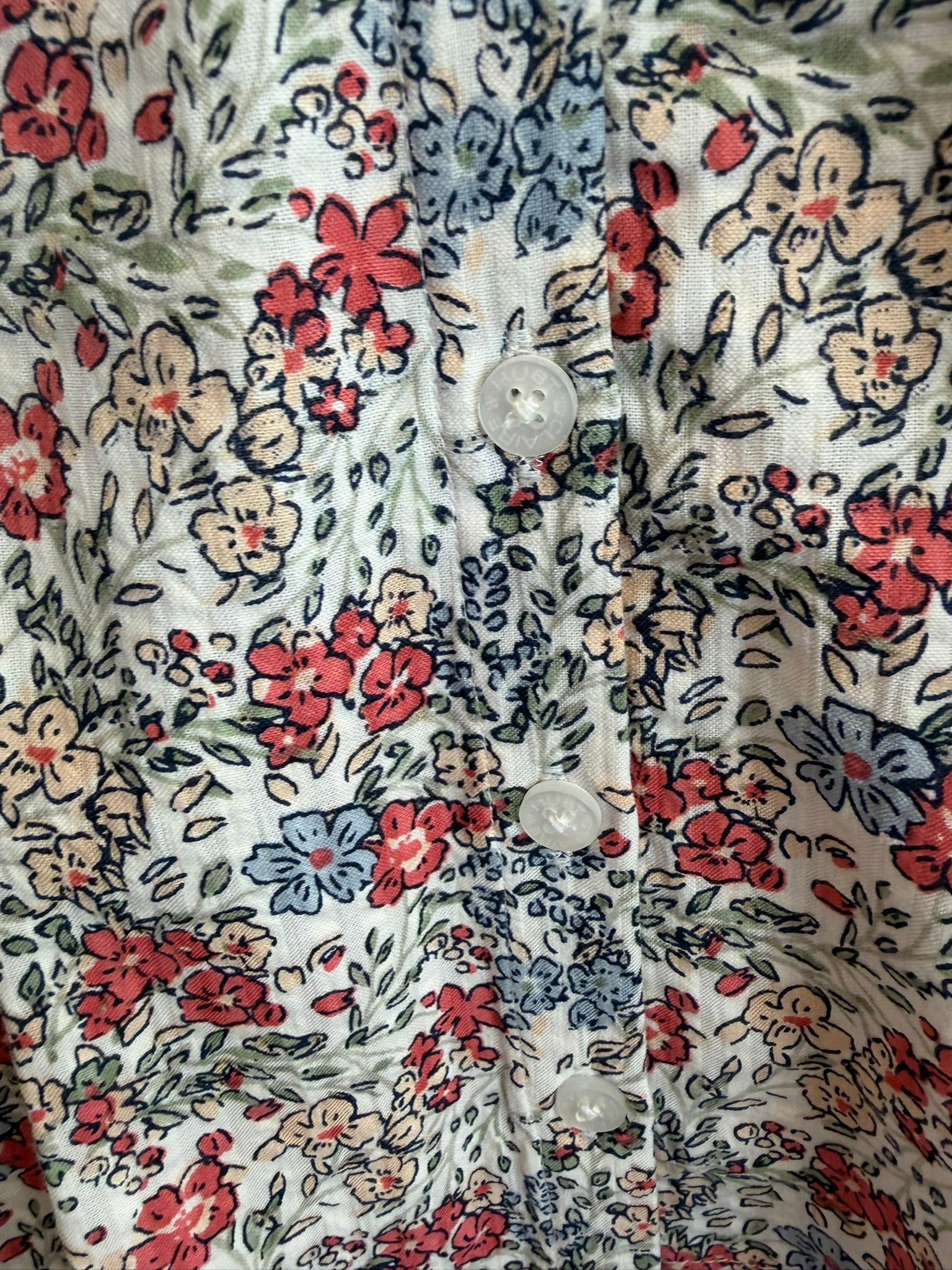 Camicia in cotone motivo floreale