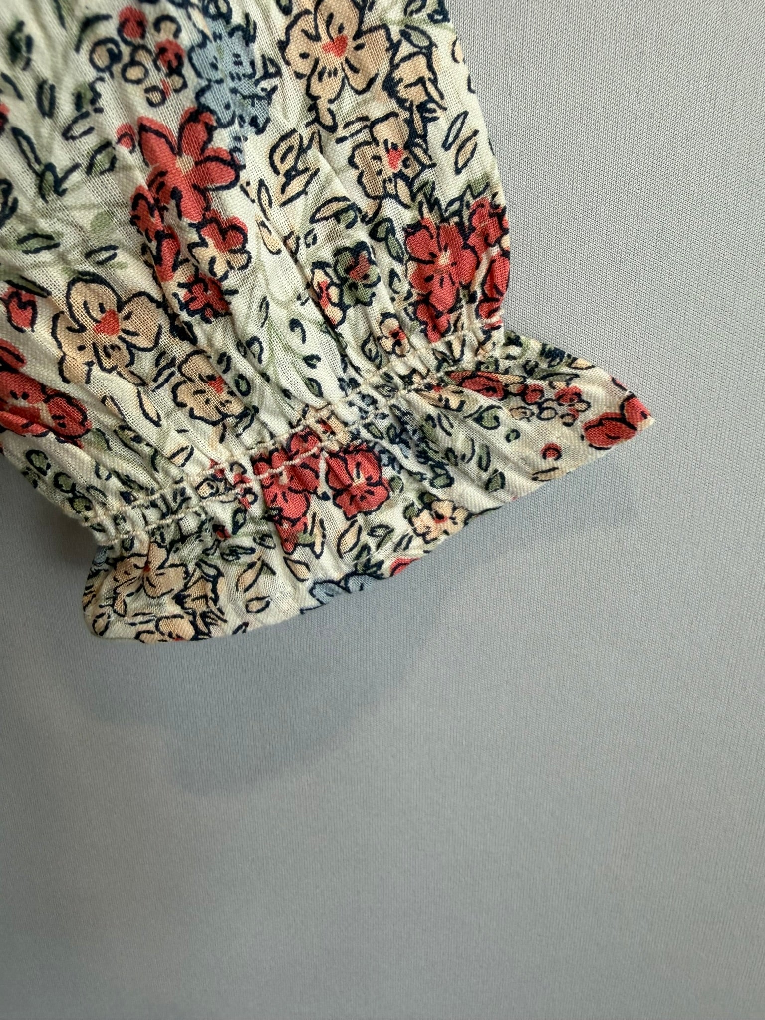 Camicia in cotone motivo floreale