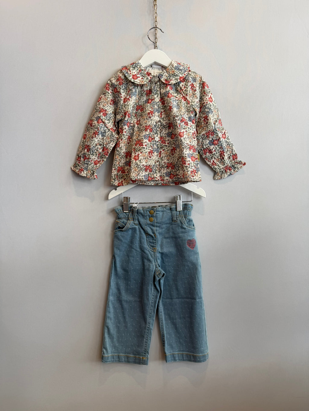 Camicia in cotone motivo floreale