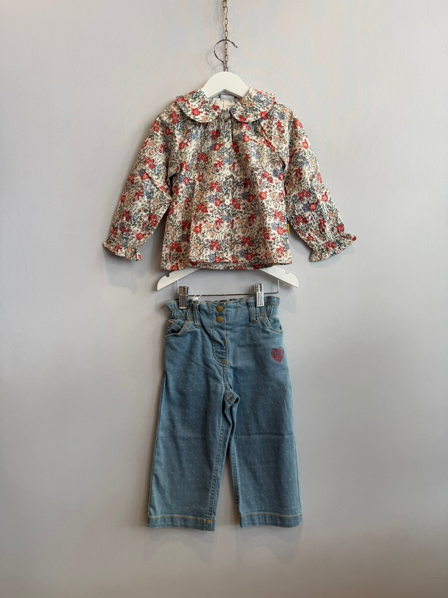 Camicia in cotone motivo floreale