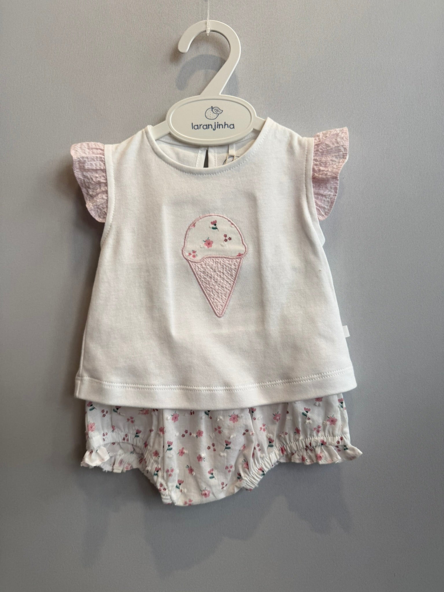 Completino neonata maglietta e pantaloncino gelato
