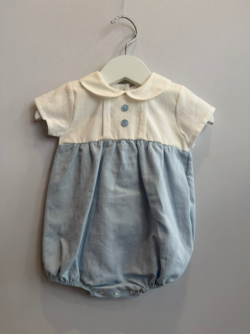 Pagliaccetto Bianco e Azzurro misto lino