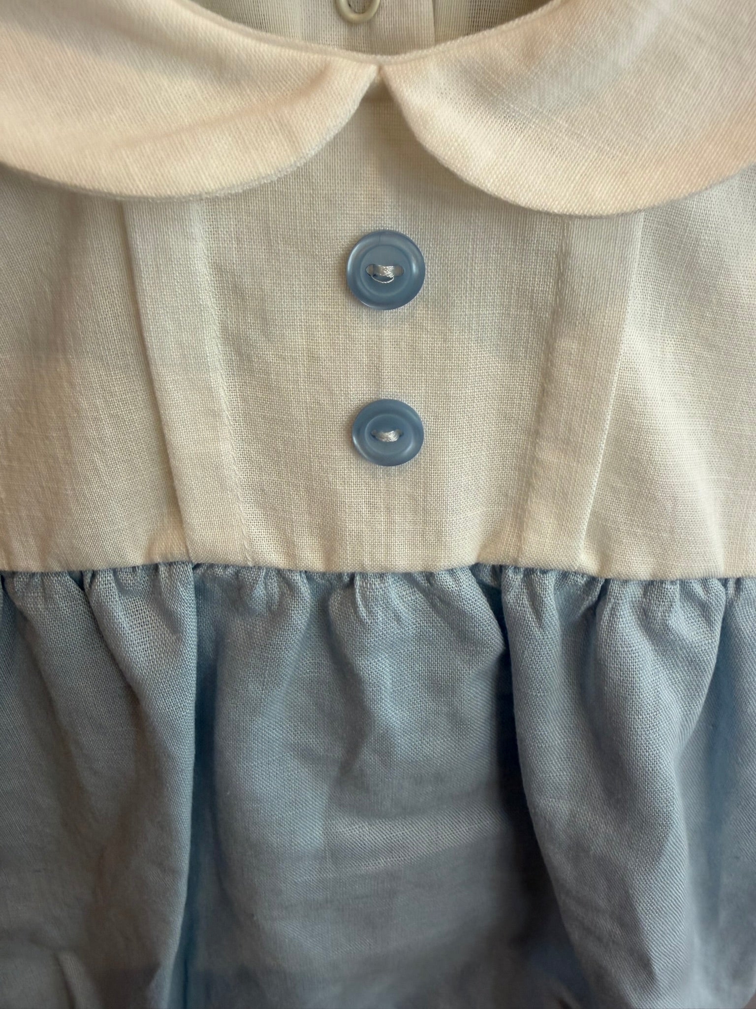 Pagliaccetto Bianco e Azzurro misto lino