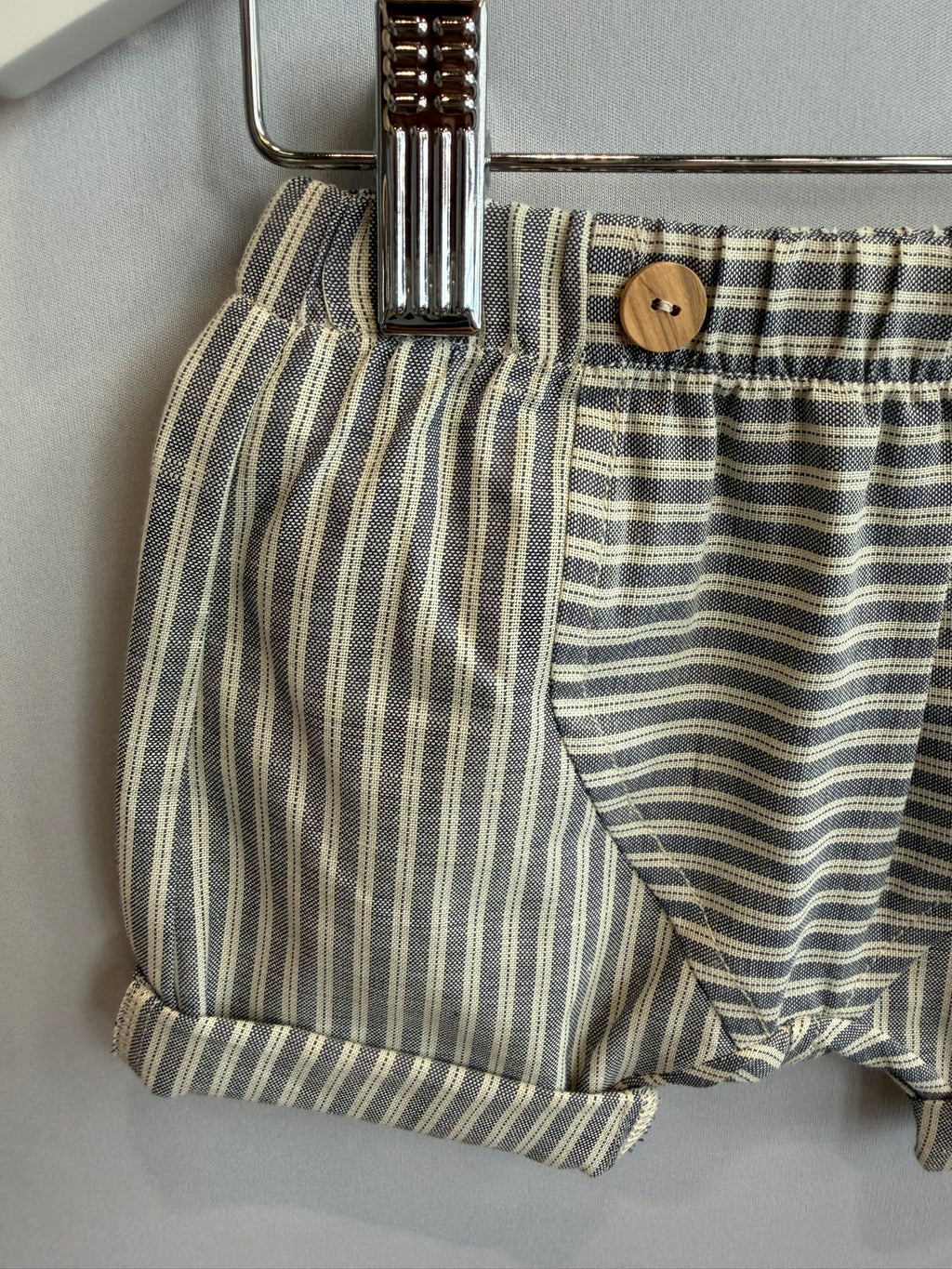 Pantaloncino Righe Panna e Blu