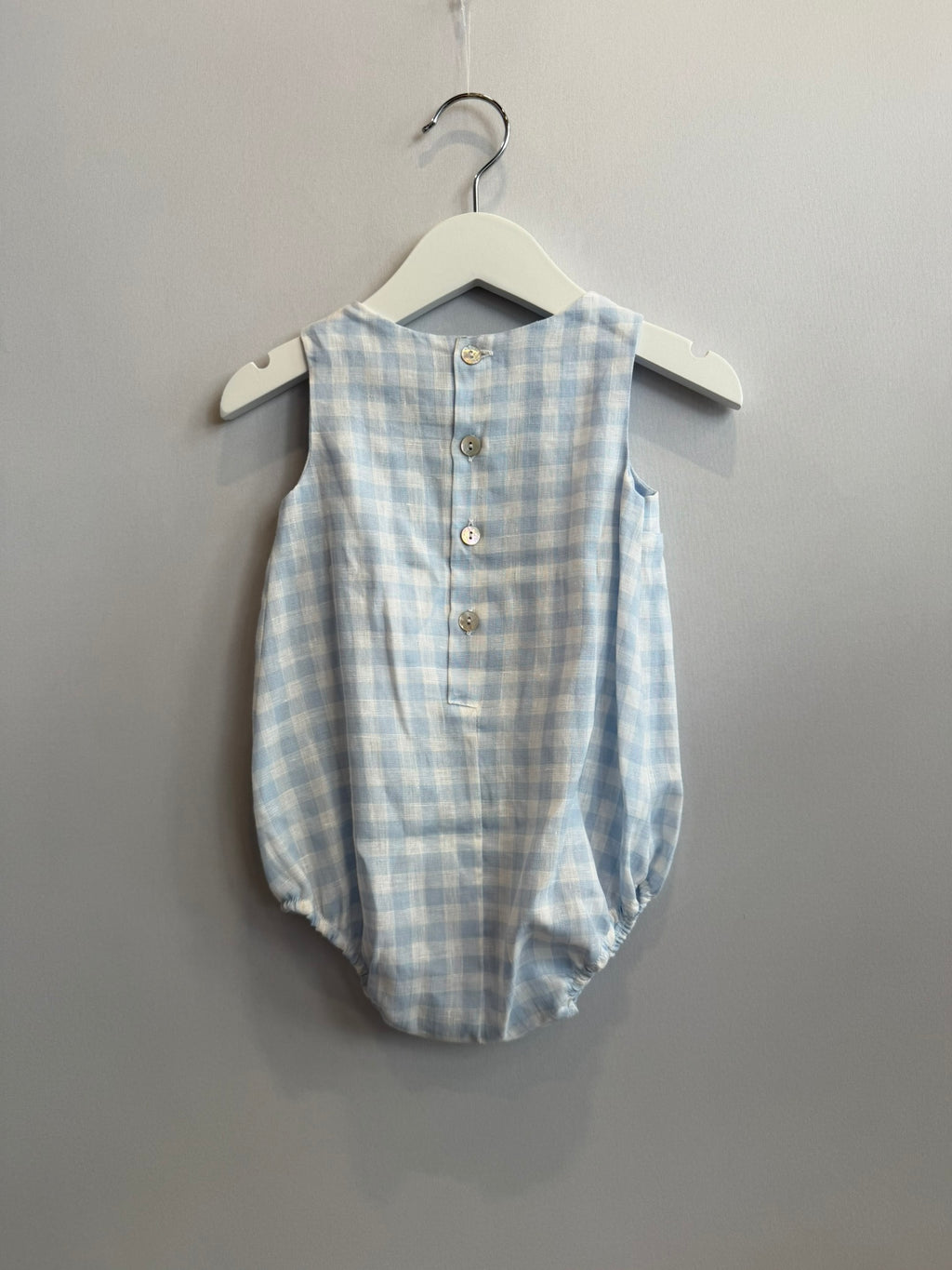 Pagliaccetto in Lino Vichy Azzurro