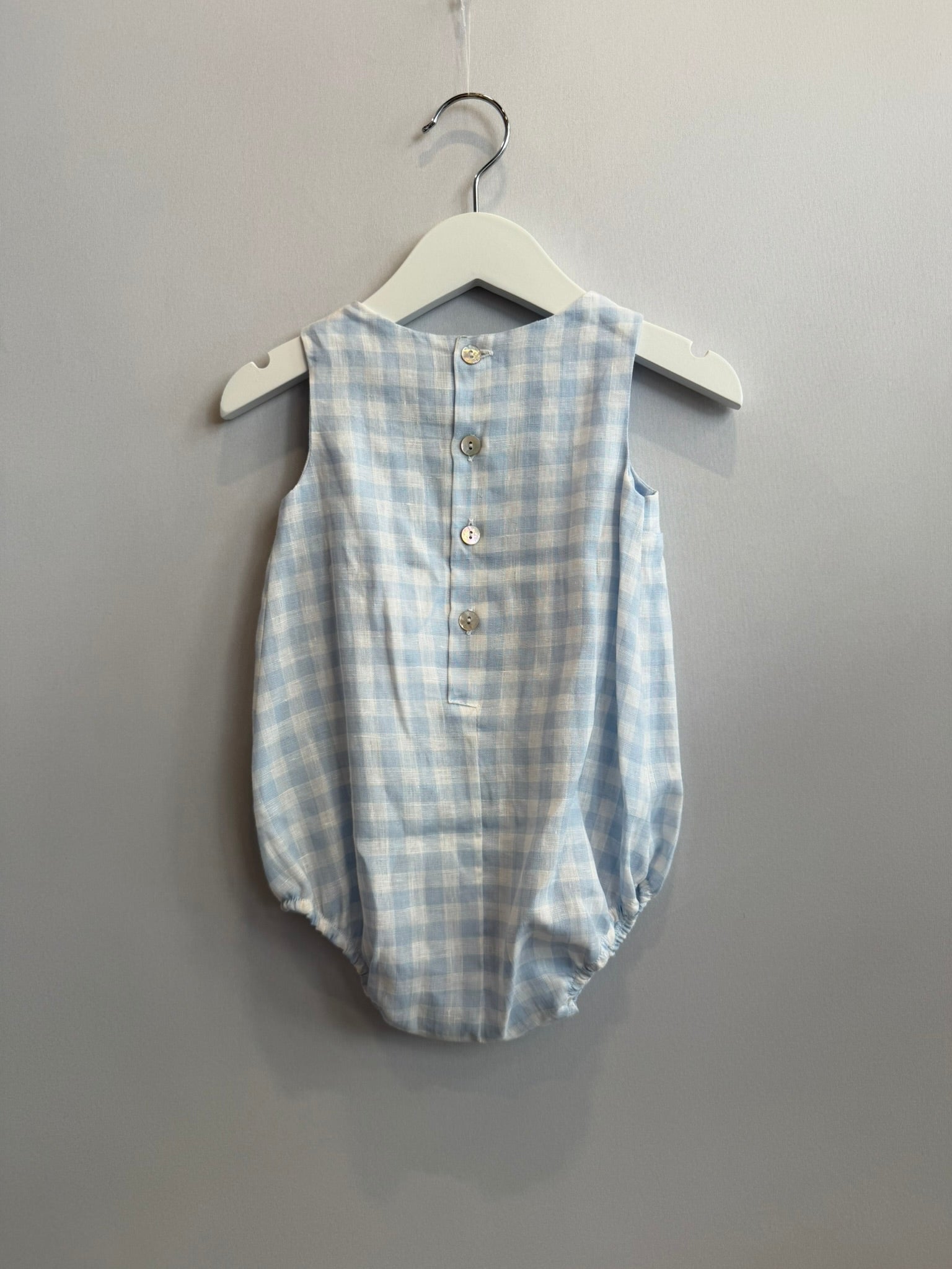 Pagliaccetto in Lino Vichy Azzurro