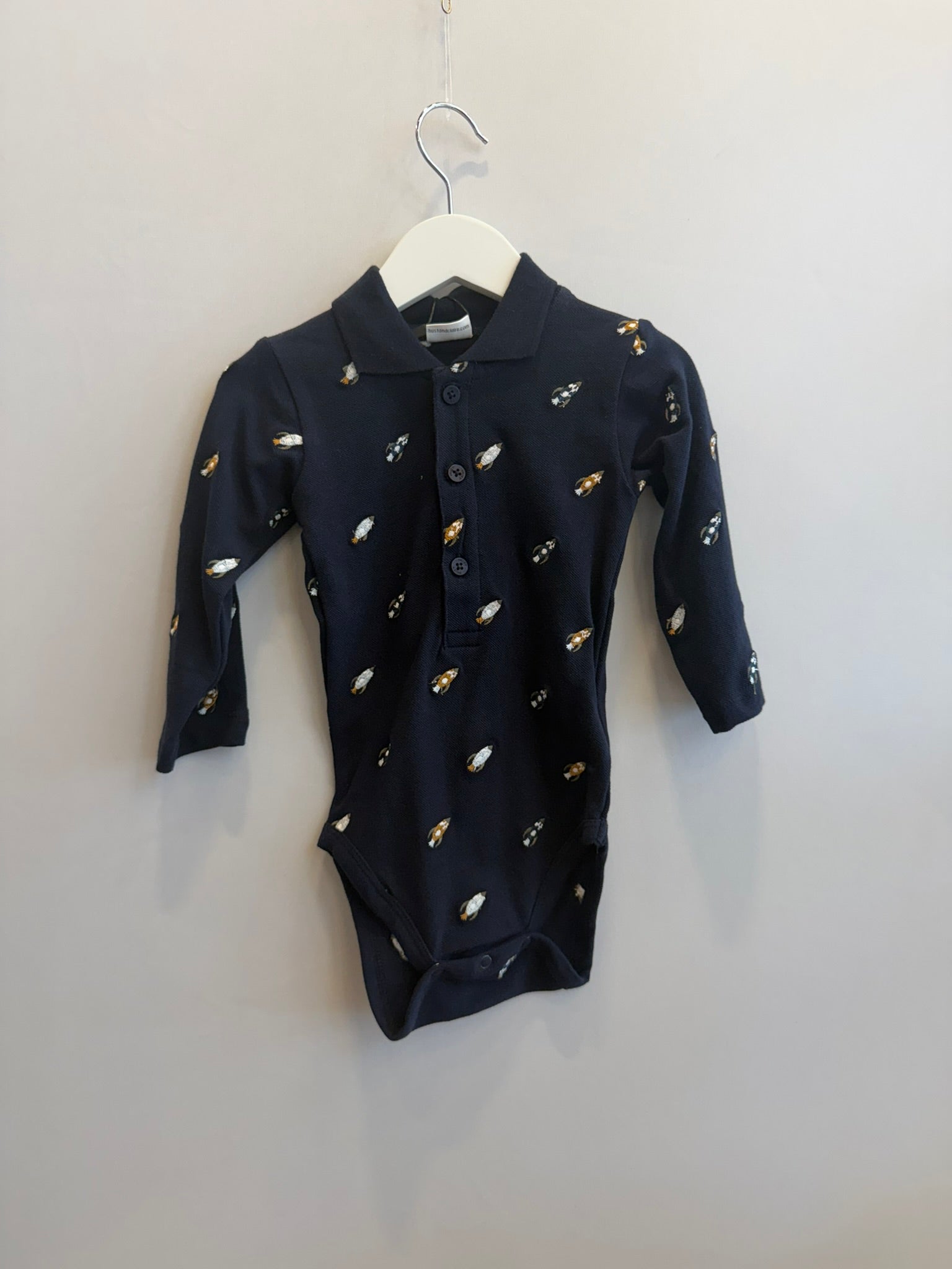 Body in cotone ricamo spazio bimbo
