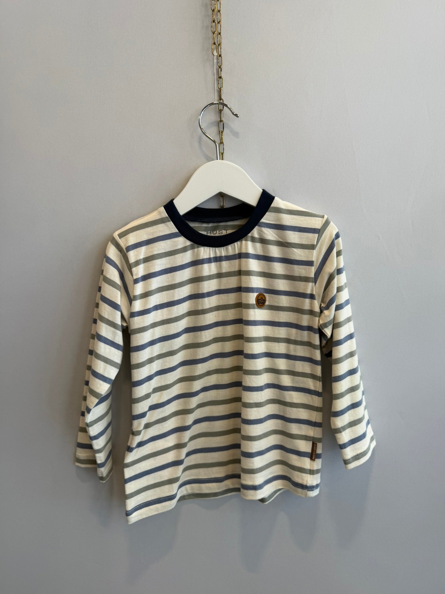 T-shirt Cotone righe Verde e azzurro