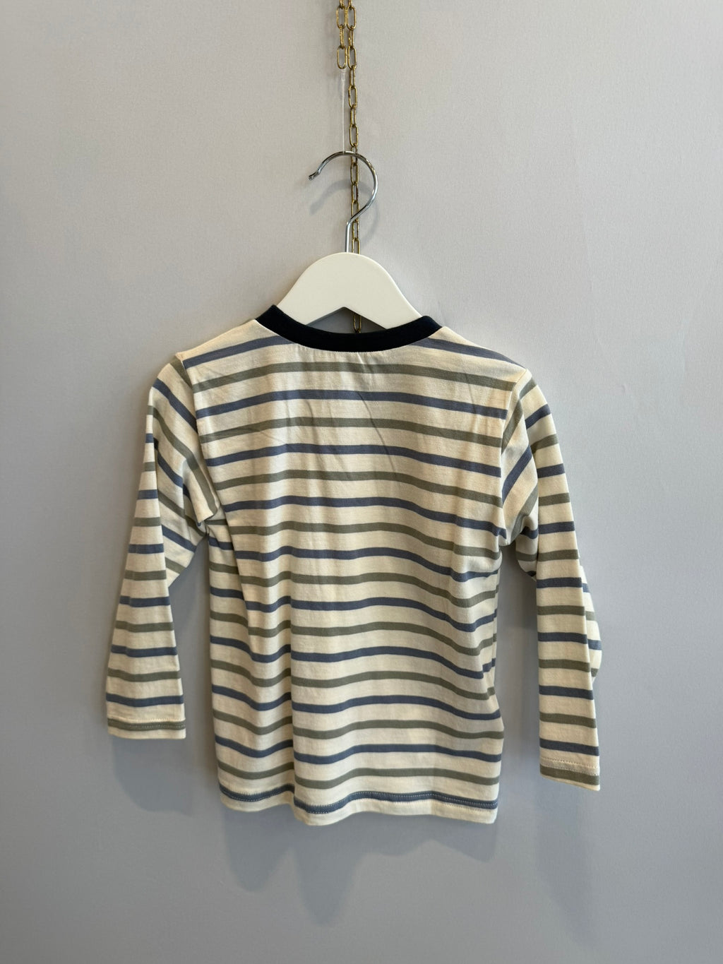T-shirt Cotone righe Verde e azzurro