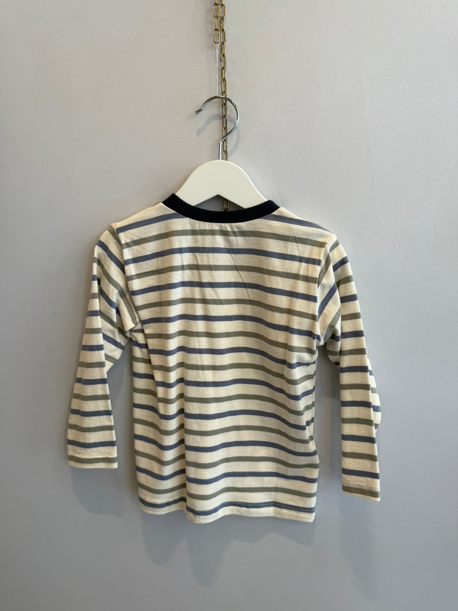T-shirt Cotone righe Verde e azzurro