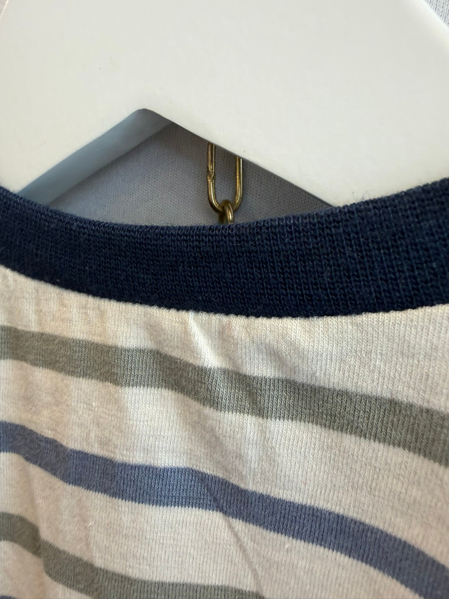 T-shirt Cotone righe Verde e azzurro