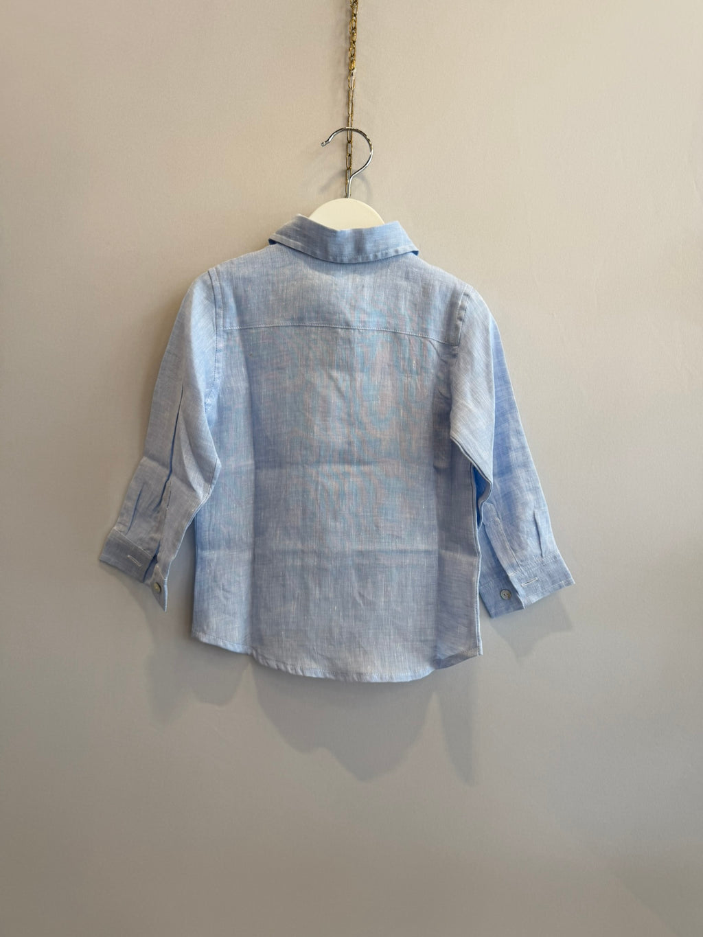 Camicia in lino azzurro