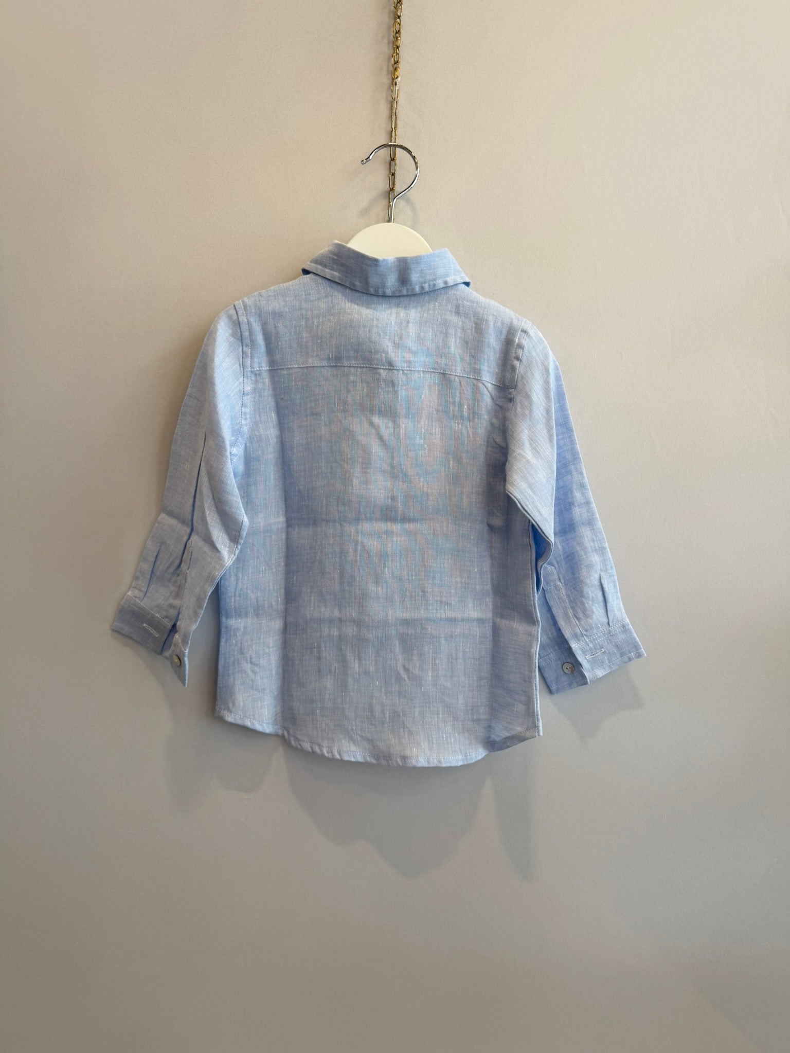 Camicia in lino azzurro