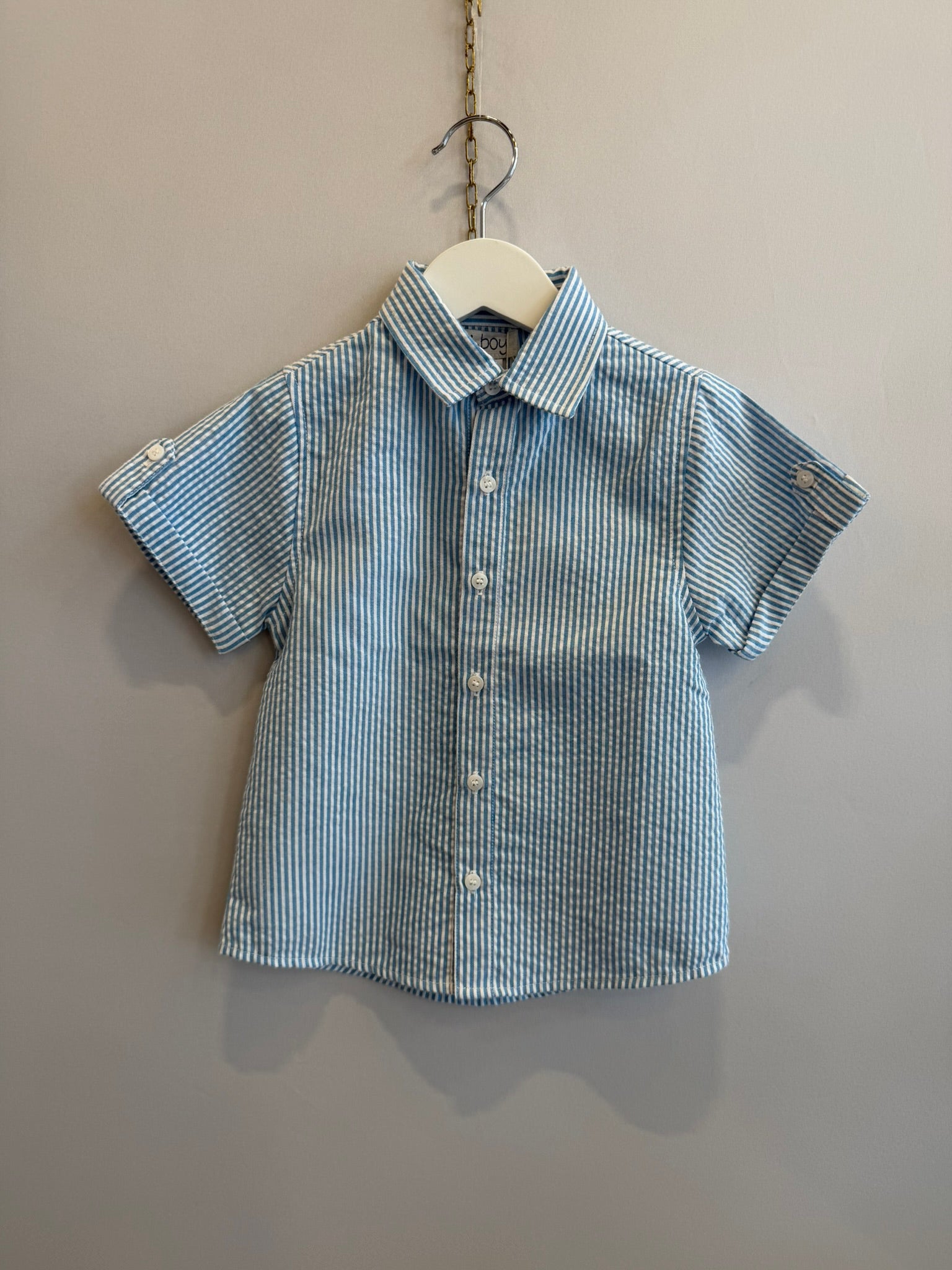 Camicia righe bianco e azzurre